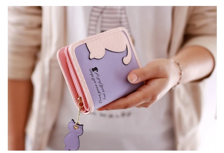 Dee Cat Purrse Cartera Monedero Multifunción con Diseño Felino, Guarda Dinero, Tarjetas y Más, Ideal para Gatos y Amantes de Gatos. — foto 3
