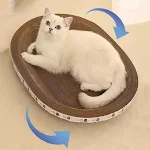 Corrugated Cat Scratcher Cat Scrapers Oval Grinding Claw Toys for Cats Wear-Resistant Cat Bed Nest Cat Accessories — photo 4