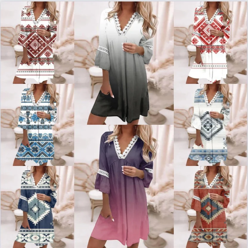 Title 15, Bohemian Casual Vacation Style Dress