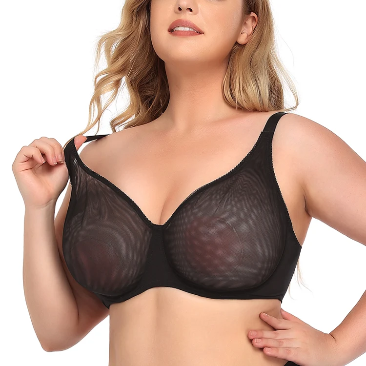 Women's Sexy Ultra-thin See-through Plus Size Bra. Enhance your curves and feel confident in this comfortable and sensua — photo 14