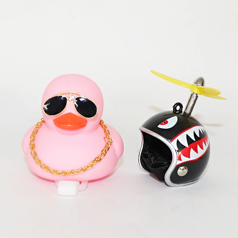 Bamboo Dragonfly Helmet with Flashing Light, Wind-Breaking Duck Tyrant Duck, a fun and decorative bicycle light for safe — photo 1