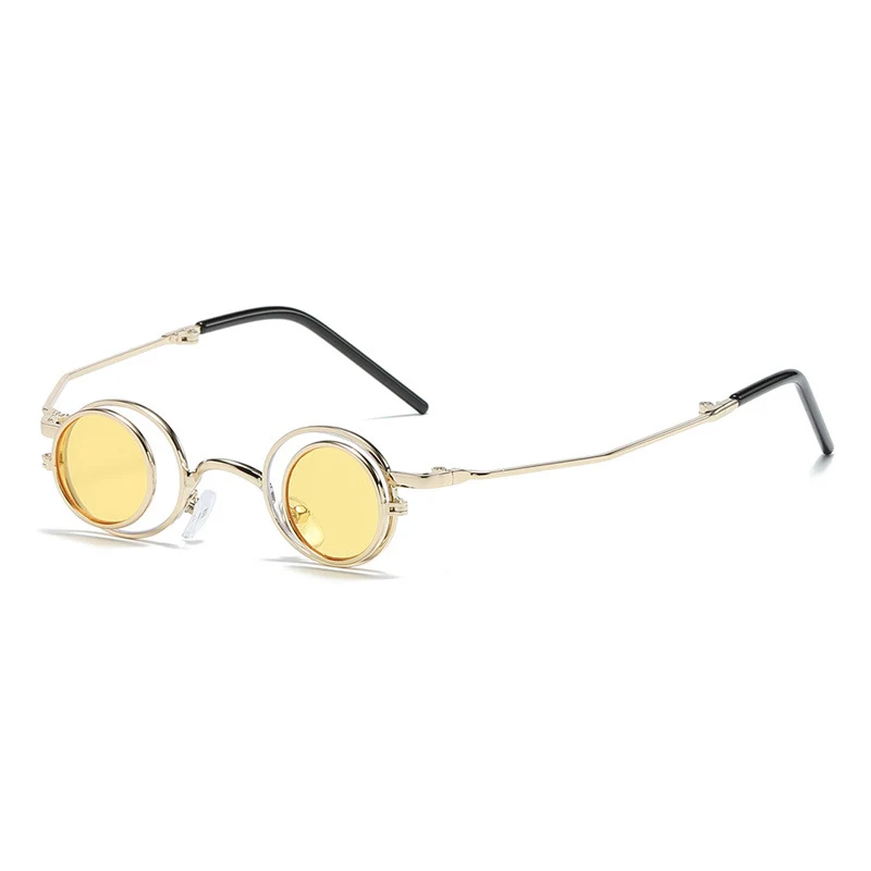 Round Frame Folding Sunglasses, Easy to Carry, Small Frame, Perfect for Travel and Daily Use, providing UV protection an — photo 2
