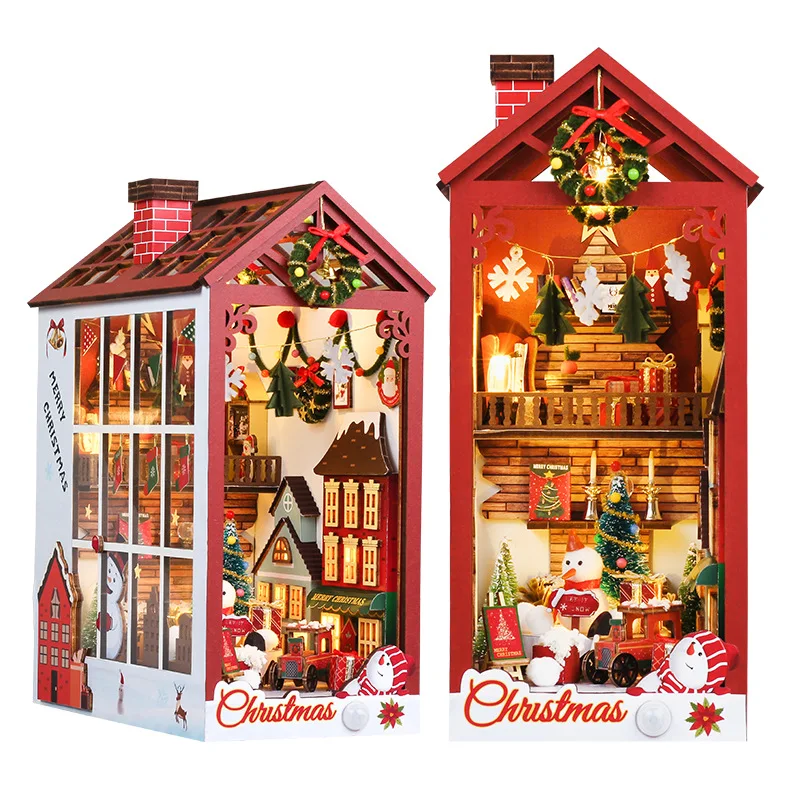 Crea la tua casetta di Natale luminosa fai da te. Un modellino giocattolo per decorare e vivere la magia del Natale. — foto 11