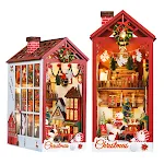 Crea la tua casetta di Natale luminosa fai da te. Un modellino giocattolo per decorare e vivere la magia del Natale. — foto 11