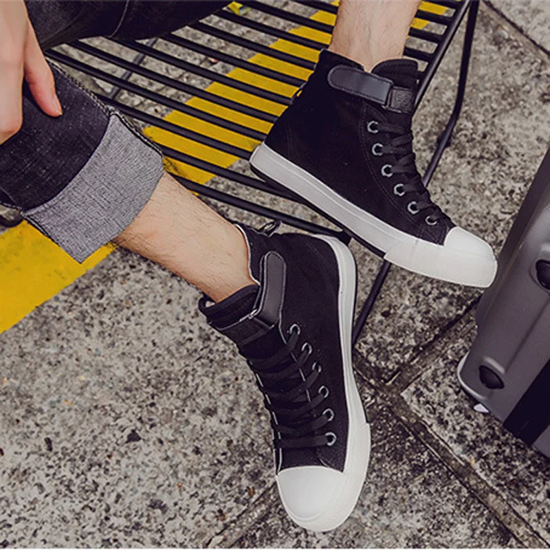 Zapatillas Blancas de Lona Hip Hop para Hombre Calzado Blanco de Moda Versátil y Cómodo Estilo Urbano Ideal para Cualquier Ocasión. — foto 4