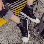 Zapatillas Blancas de Lona Hip Hop para Hombre Calzado Blanco de Moda Versátil y Cómodo Estilo Urbano Ideal para Cualquier Ocasión. — foto 4