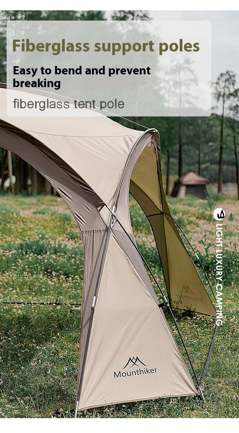 Campsite Dome Canopy Sunshade with Ventilation. Enjoy shade, fresh air and sun protection for comfortable camping experi — photo 17