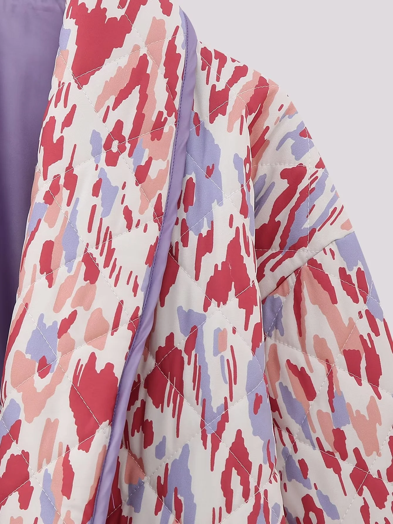 Women's printed pocket decorative cardigan cotton-padded coat, a warm and stylish choice for everyday wear. Comfortable, — photo 8
