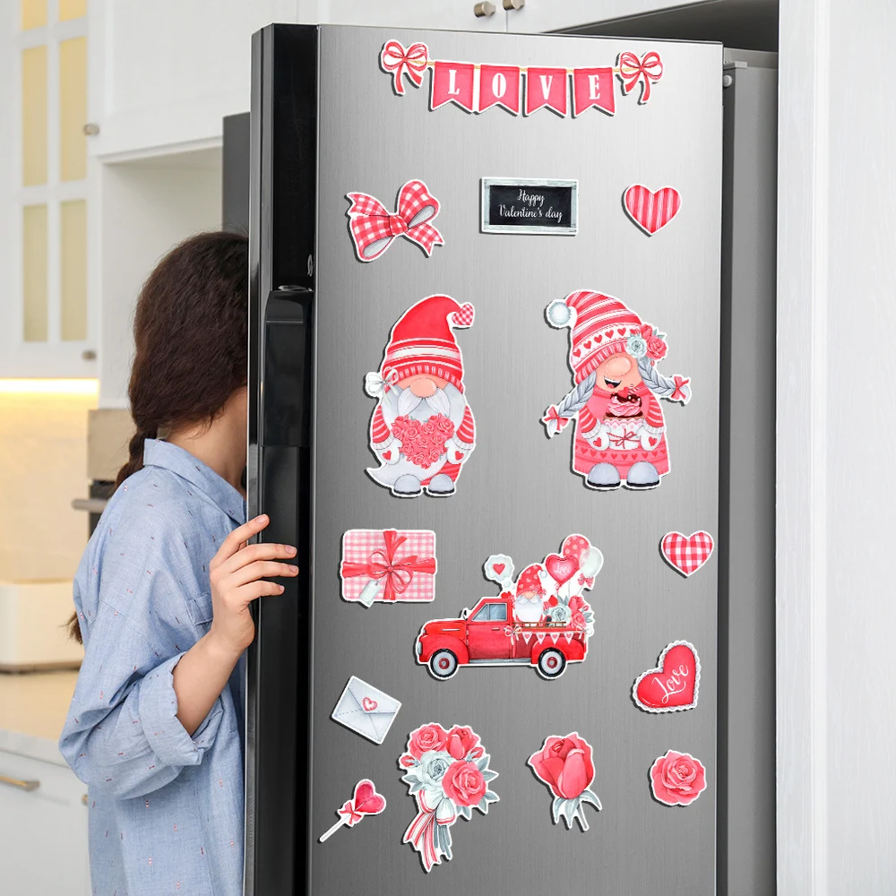 Title 2, Valentines Day Cartoon Fridge Stickers Home De...