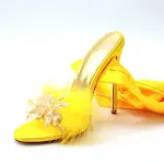 Sandálias Stiletto de salto alto com tiras cruzadas, perfeitas para um look sofisticado. Conforto e elegância para seus eventos especiais. — foto 1