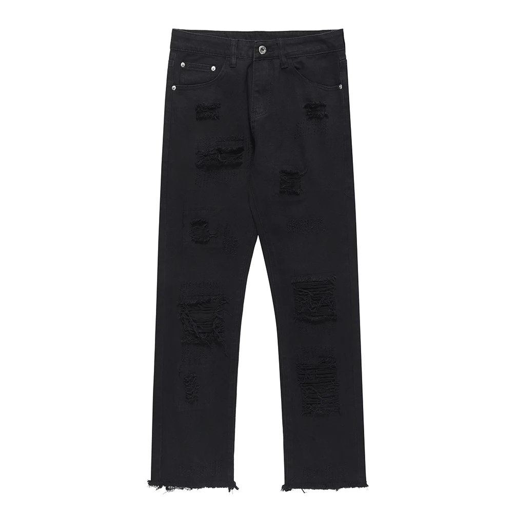 Fashionable Solid Color Ripped Jeans for Men. Get the perfect blend of style and comfort with these versatile ripped jea — photo 14