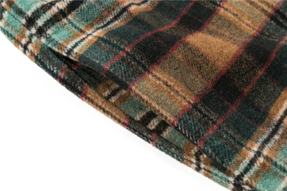 Title 1, Color Matching Stitching Plaid Hooded Loose Car...