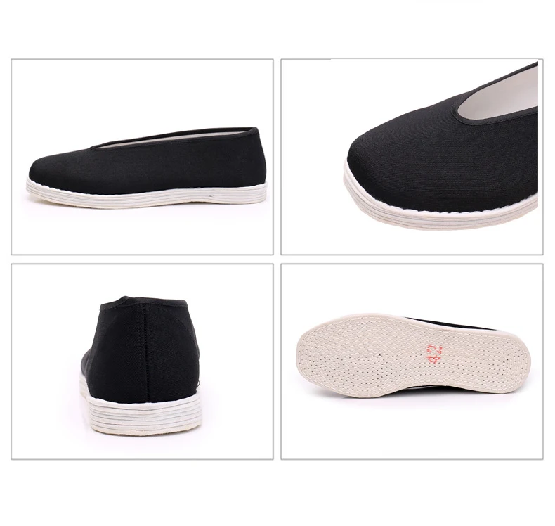 Zapatos de tela Old Beijing para hombre, suela multicapa y boca redonda Kung Fu, ideales para comodidad y estilo tradicional. — foto 4