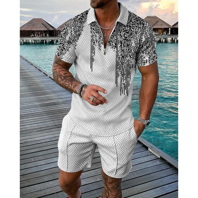 Title 6, Mens Casual Striped Zip Short Sleeve Suit offe...