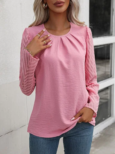 Title 22, Camicia in chiffon trasparente a maniche lunghe...