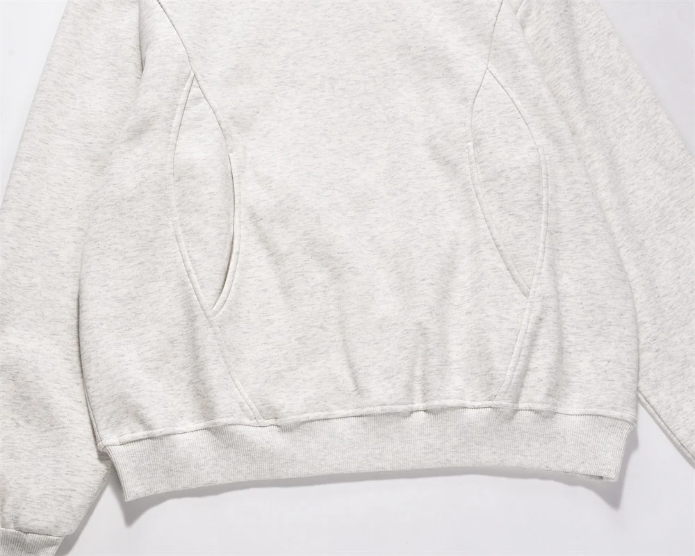 American Style Loose Solid Color Hooded Fleece Lined Sweater offers casual comfort and warmth, perfect for everyday wear — photo 12