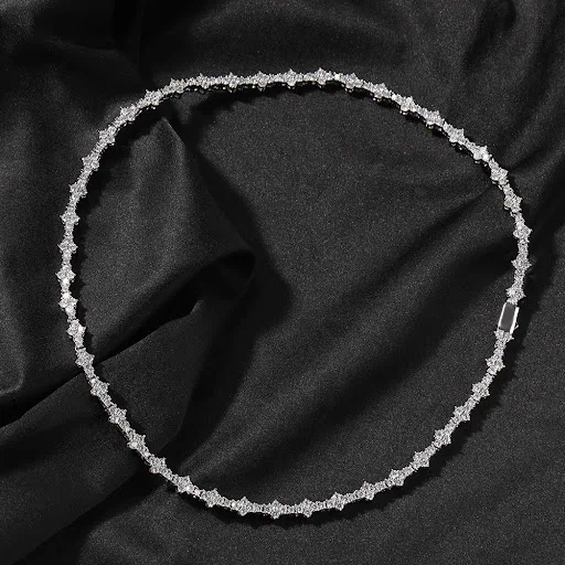 Title 13, Colar masculino hip hop corrente tênis Zircon, ...