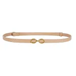 Cinto fino feminino com fivela redonda única, para vestidos, camisas e ternos, par de fivelas, acessório versátil e elegante, combina com tudo. — foto 5