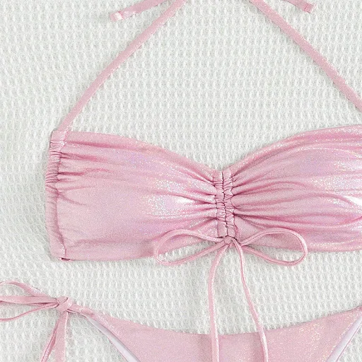 Title 3, Reflective Womens Bikini Swimsuit with Drawstr...