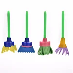 Pincéis esponja para pintura e grafite infantil, ferramentas de educação infantil com mop rotativo 4 peças e cores vibrantes. Estimula a criatividade. — foto 1