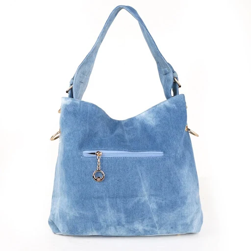 Title 4, Bolsa mensageiro Fashion Denim Canvas de um omb...