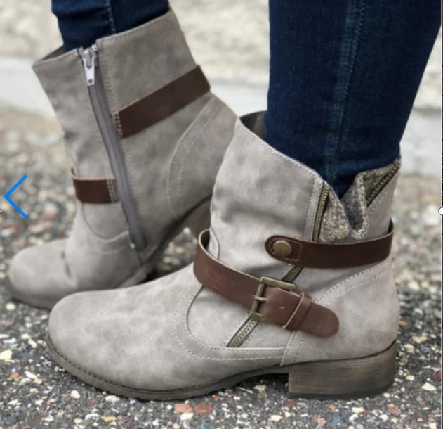 Botas curtas personalizadas de comércio exterior para mulheres, design exclusivo e sob medida, perfeitas para um visual elegante e moderno. — foto 3
