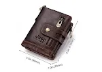 Carteira masculina de couro com porta-moedas, design elegante e funcional. Organize suas moedas, cartões e dinheiro com segurança. — foto 8