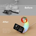 Small Moon Light Magnetic Three in One Wireless Charger. Charge your devices wirelessly, with a stylish moon light, all — photo 6