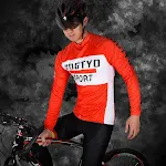 Conjunto de Jersey de Ciclismo Manga Longa Unissex para Homens e Mulheres Roupa de Bicicleta Ideal para Ciclismo de Estrada e Montanha — foto 8