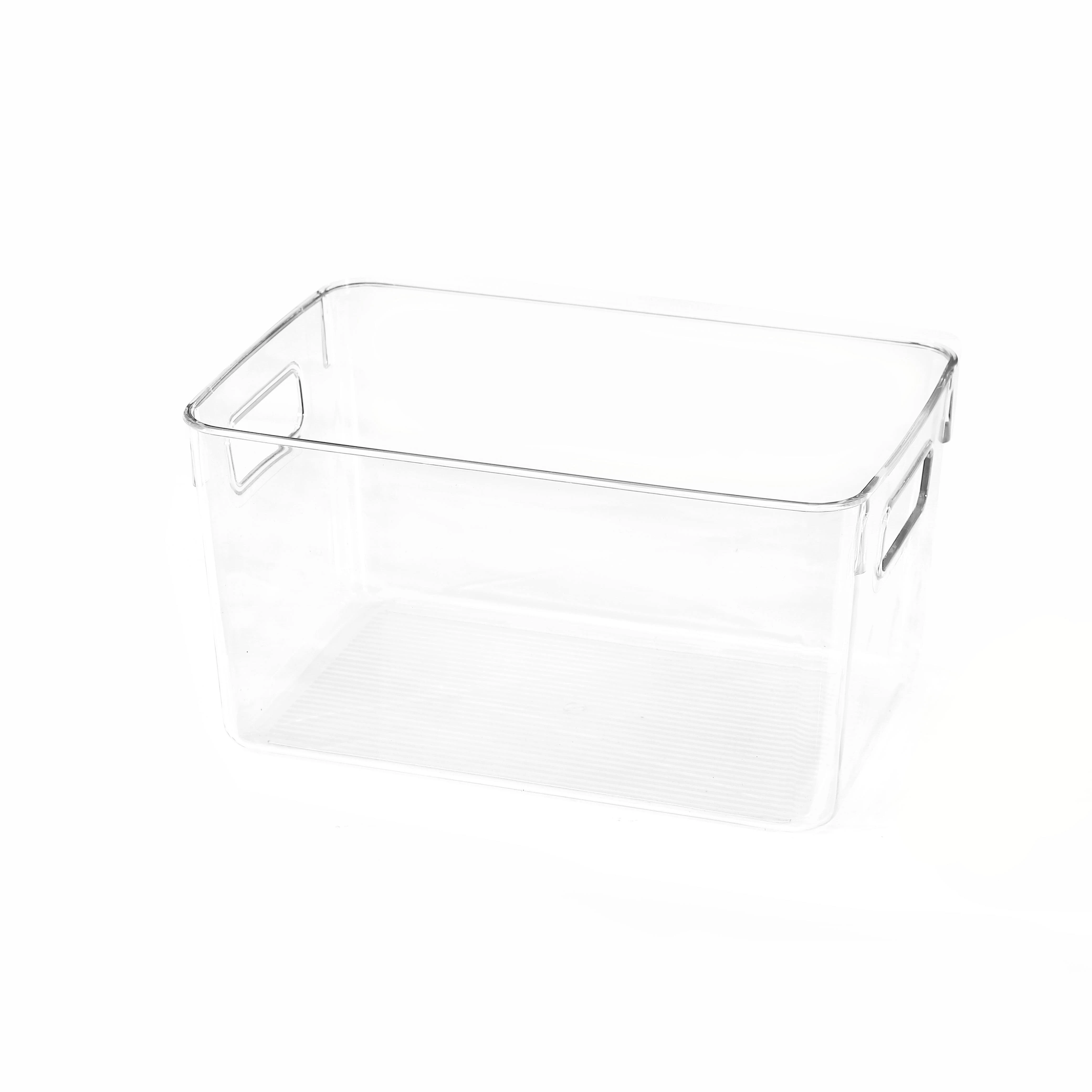 Big Size Square Plastic Refrigerator and Freezer Storage Organizer keeps food fresh and your fridge tidy, maximizing spa — photo 1