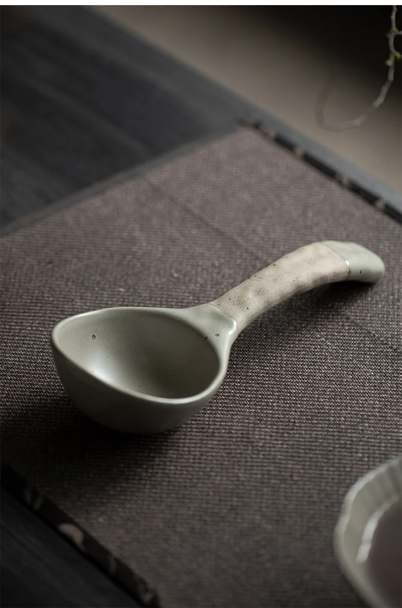 Title 6, Stoneware Soup Spoon Household Coffee Spoon Per...