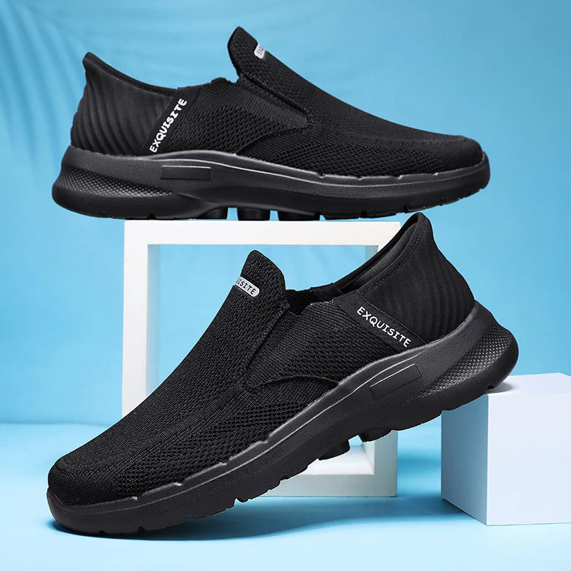 Muške cipele većih brojeva, slip-on loaferice, prozračna Fly Woven mrežica, udobne casual cipele za svaki dan. — foto 2