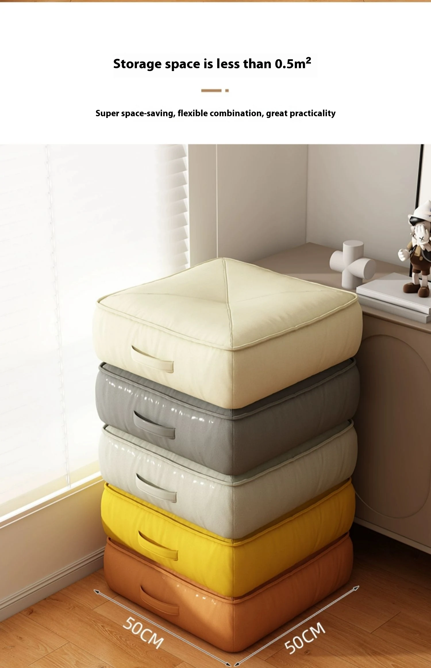 Title 8, Round Cushion Tatami Chair Pad, Thick Fabric Fu...