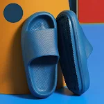 Rutschfeste Badelatschen für Zuhause mit dickem Boden. Bequeme Indoor-Badeschuhe für sicheren Halt im Badezimmer. Ideal für Komfort. — foto 4