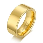 Anel masculino simples e liso em aço de tungstênio, com acabamento elegante e durável. Ideal para uso diário, estilo atemporal e resistente. — foto 3