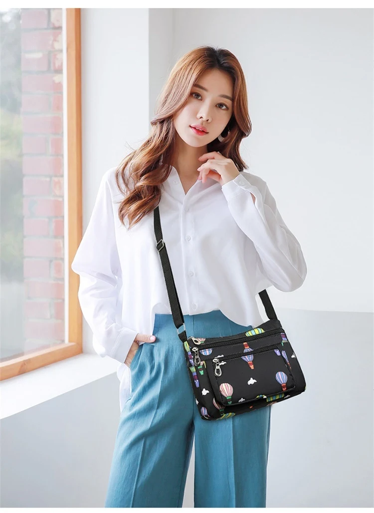 Title 5, Bolsa transversal simples de moda em tecido Oxf...