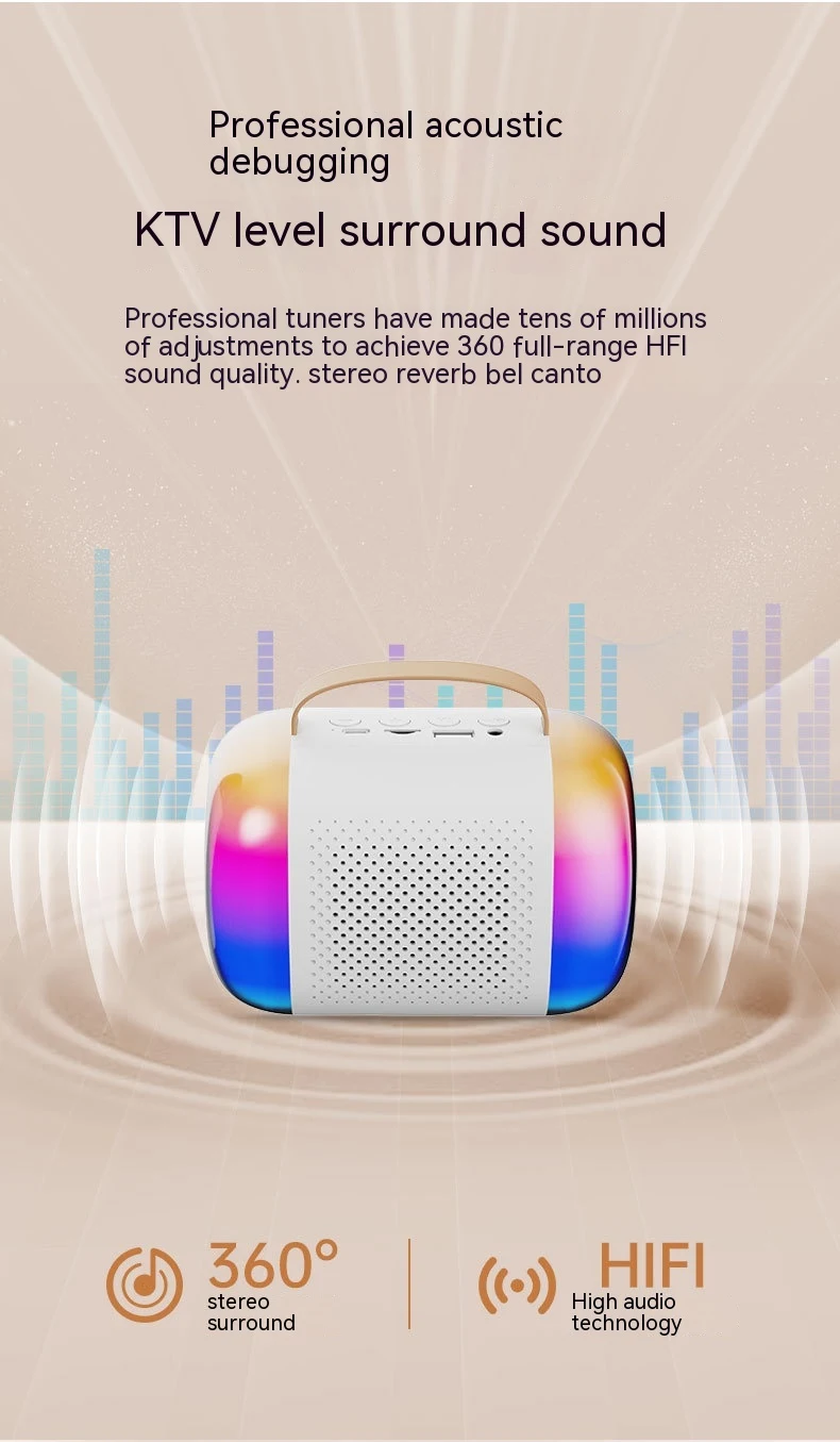 Title 3, Mini Karaoke Sound Box with Microphone Bluetoot...