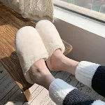 Zapatillas Peludas Mujer Estilo Coreano Moda Hogar Interior Cálidas y Confortables Calzado Perfecto para Casa Elegante y Suave — foto 1