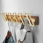 Light Luxury Solid Wood Clothes Hook Wall mounted Aluminum Alloy. Enhance your space with this stylish and durable cloth — photo 10