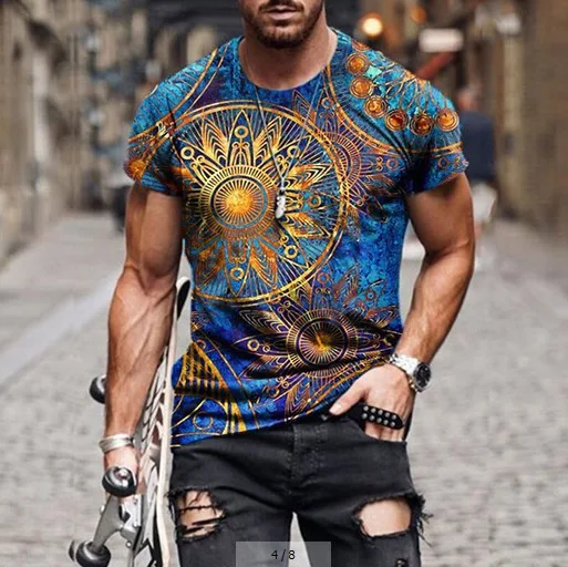 Fashion European And American Street Shooting Map Print Shirt — photo 3