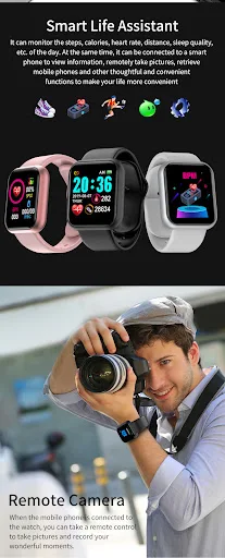 Title 6, Pulseira Smart Y68 com tela colorida, monitoram...