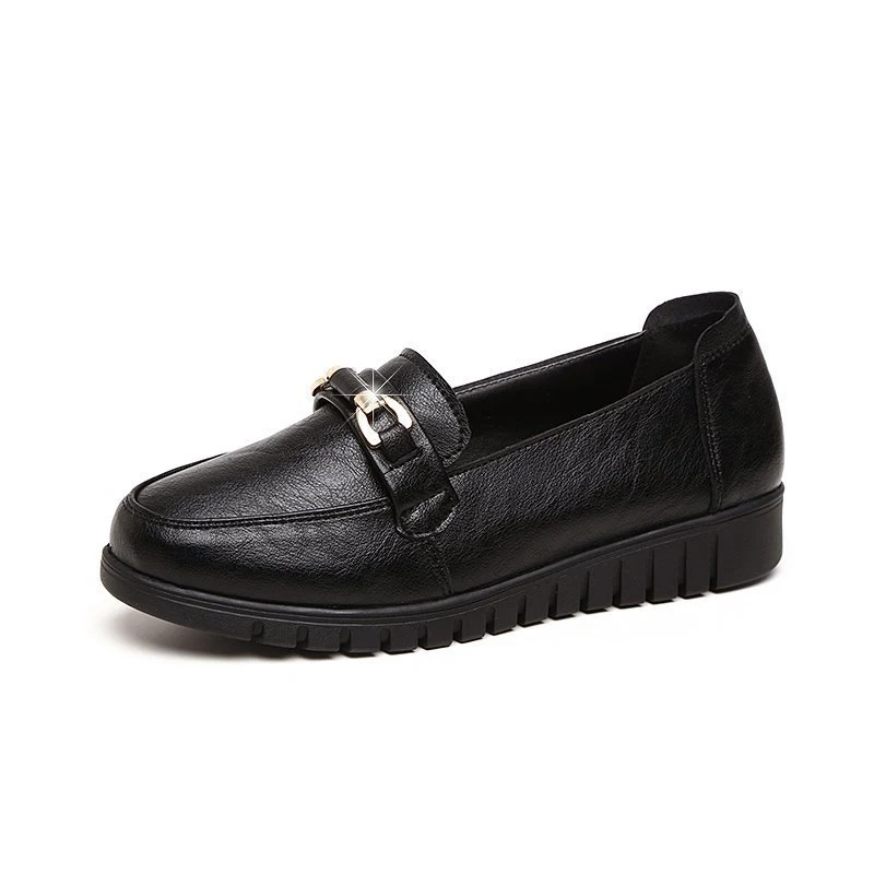 Sapatos Femininos de Couro Macio e Confortáveis para o Trabalho, Sola Plana, Design Elegante e Bem-Estar para o Dia a Dia — foto 2