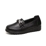 Sapatos Femininos de Couro Macio e Confortáveis para o Trabalho, Sola Plana, Design Elegante e Bem-Estar para o Dia a Dia — foto 2