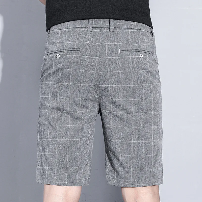 Title 5, Thin Casual Checked Suit Trousers Trendy All-ma...
