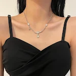 Colar com pingente de asterismo gota d'água de alta qualidade, um toque de elegância e sofisticação para você brilhar em qualquer ocasião. — foto 3