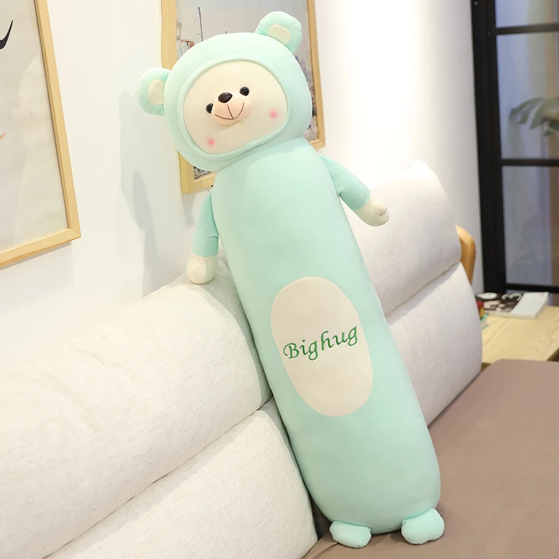 Travesseiro longo em formato de animal para meninas, ideal para dormir e abraçar. Proporciona conforto e um sono tranquilo e aconchegante. — foto 2