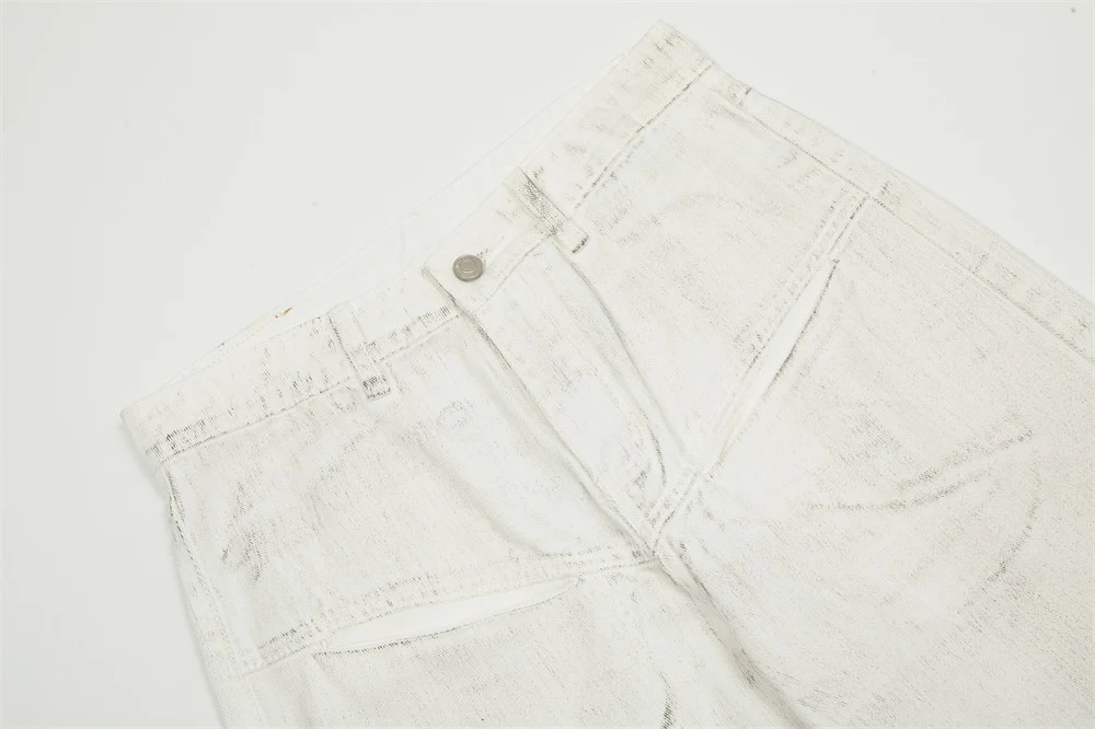 Men's Loose-fit Patchwork Cropped Jeans, comfortable and stylish, perfect for casual wear, offering a relaxed fit and a — photo 10