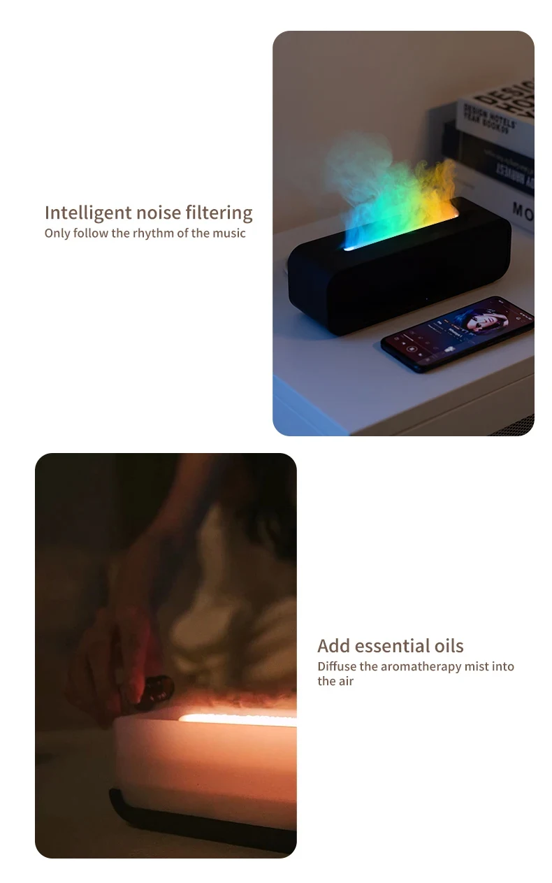 Title 12, 2024 New Flame Dynamic Aroma Diffuser with Remo...