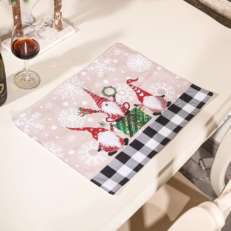 Christmas Creative Cute Forest People Table Mat Protect your table and add festive charm with this adorable and unique t — photo 6