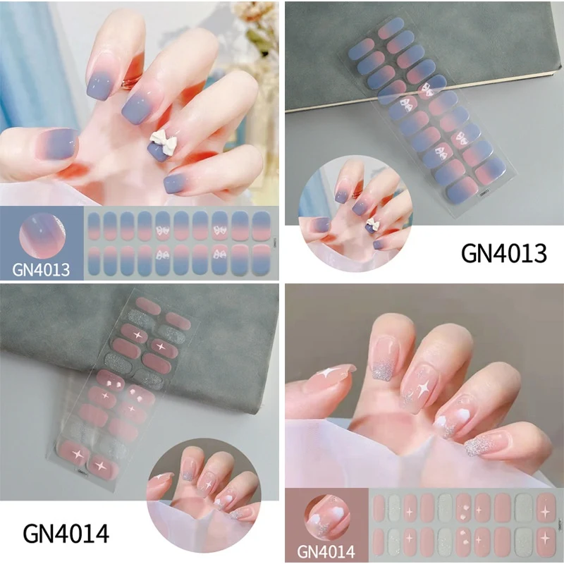 Baking-free Gel Nail Stickers Simple Grid Line Nail Sticker One Piece Dropshipping. Easy, quick, and beautiful nail art — photo 20